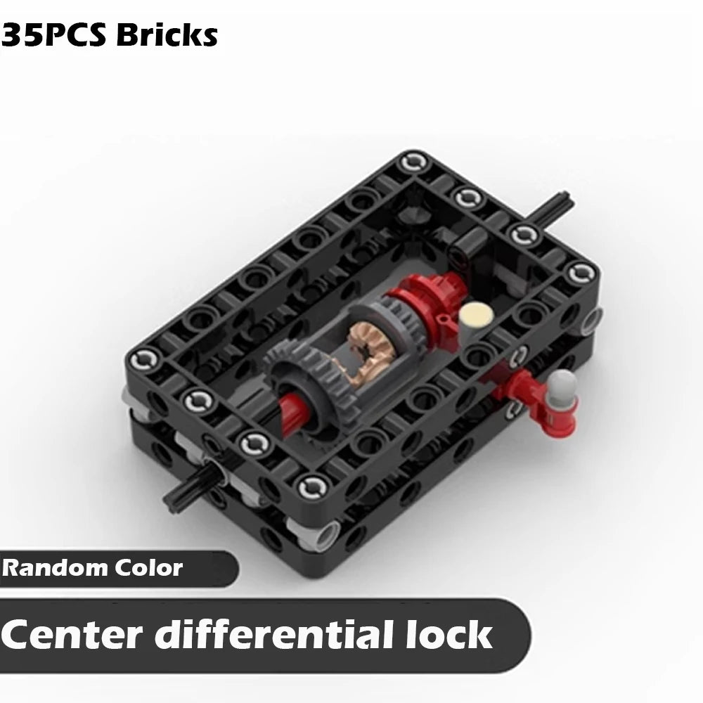 MOC Modified Differential Lock Compatible with Legoeds Building Block Gear 65413 65414 Gearbox Tech Hole Arm Beam for Car Model - Avero