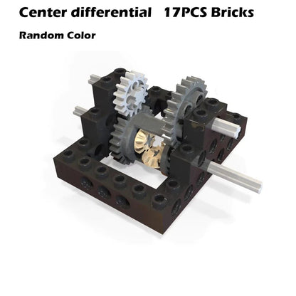 MOC Modified Differential Lock Compatible with Legoeds Building Block Gear 65413 65414 Gearbox Tech Hole Arm Beam for Car Model - Avero