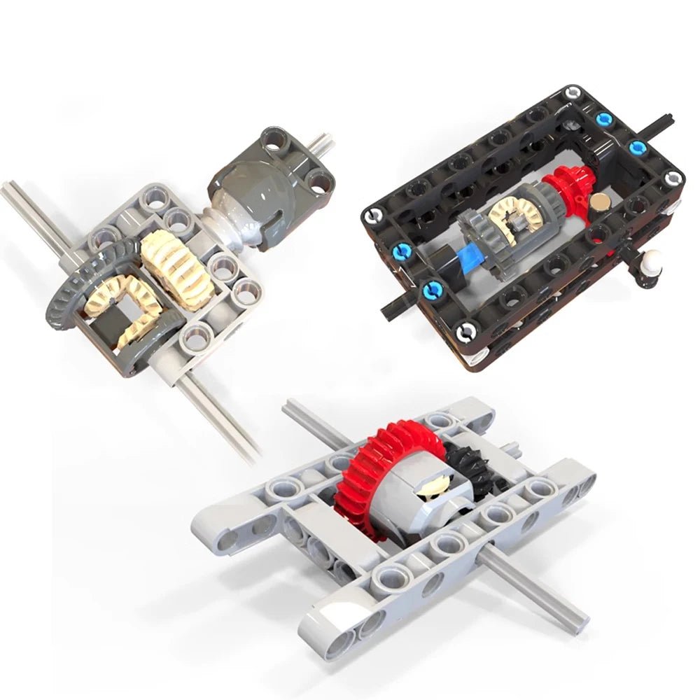 MOC Modified Differential Lock Compatible with Legoeds Building Block Gear 65413 65414 Gearbox Tech Hole Arm Beam for Car Model - Avero