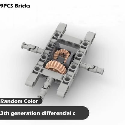 MOC Modified Differential Lock Compatible with Legoeds Building Block Gear 65413 65414 Gearbox Tech Hole Arm Beam for Car Model - Avero