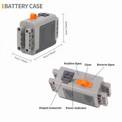 MOC Rechargeable AA /AAA Battery Box Multi - function Power Group Tool Car Train Motor Speed Adjust Control for Building Blocks - Avero