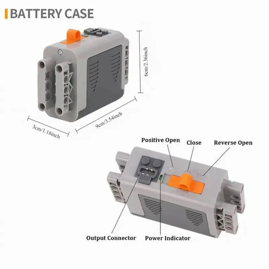 MOC Rechargeable AA /AAA Battery Box Multi - function Power Group Tool Car Train Motor Speed Adjust Control for Building Blocks - Avero