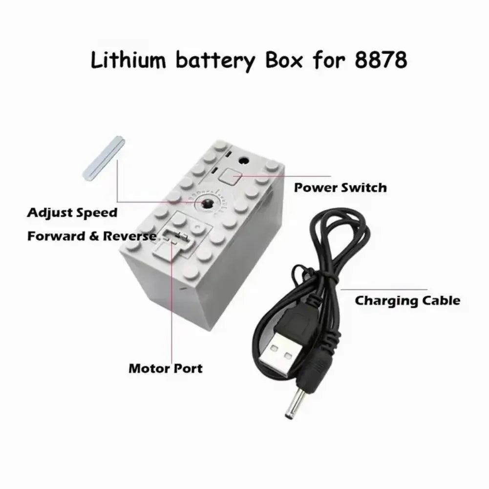 MOC Rechargeable AA /AAA Battery Box Multi - function Power Group Tool Car Train Motor Speed Adjust Control for Building Blocks - Avero