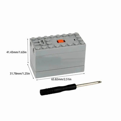 MOC Rechargeable AA /AAA Battery Box Multi - function Power Group Tool Car Train Motor Speed Adjust Control for Building Blocks - Avero