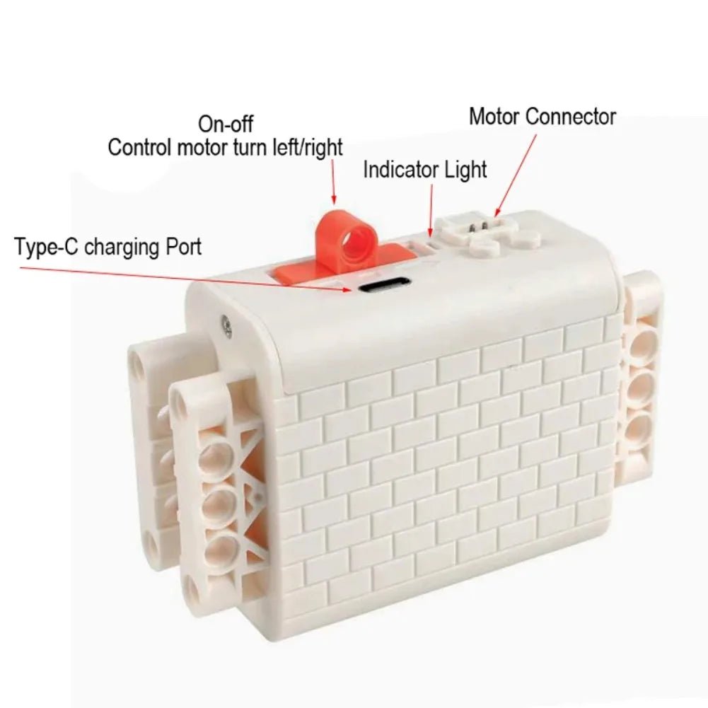 MOC Rechargeable AA /AAA Battery Box Multi - function Power Group Tool Car Train Motor Speed Adjust Control for Building Blocks - Avero