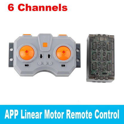 MOC Remote Control Set Rechargeable Battery Box Blue - tooth M Motor Speed Control APP Program PF Building Blocks Modification - Avero
