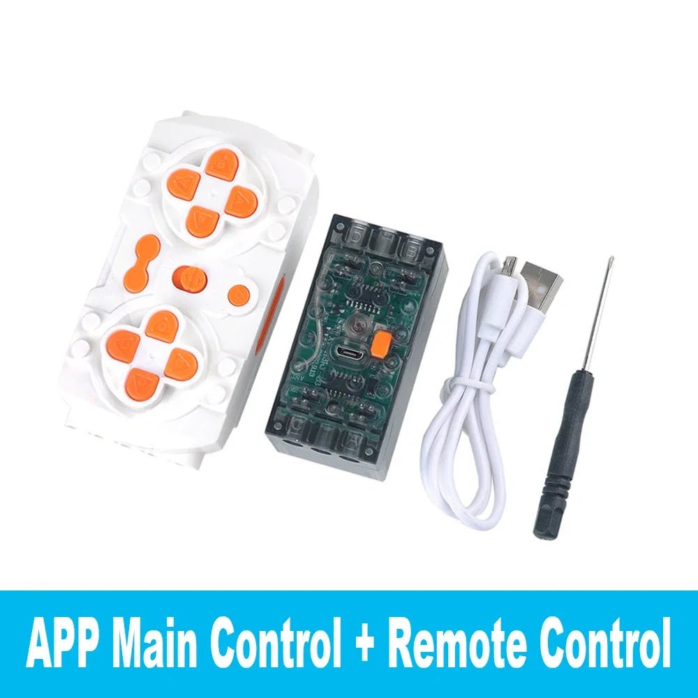 MOC Remote Control Set Rechargeable Battery Box Blue - tooth M Motor Speed Control APP Program PF Building Blocks Modification - Avero
