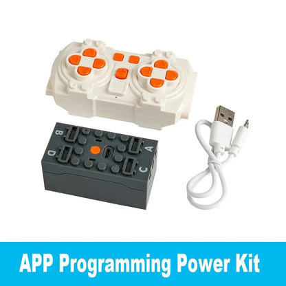 MOC Remote Control Set Rechargeable Battery Box Blue - tooth M Motor Speed Control APP Program PF Building Blocks Modification - Avero
