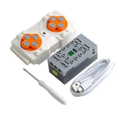 MOC Remote Control Set Rechargeable Battery Box Blue - tooth M Motor Speed Control APP Program PF Building Blocks Modification - Avero