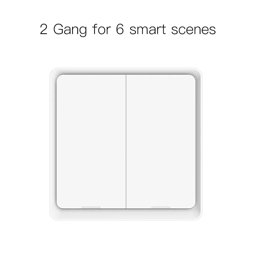 MOES 4 Gang Tuya ZigBee Wireless 12 Scene Switch Push Button Controller Battery Powered Automation Scenario for Tuya Devices - Avero
