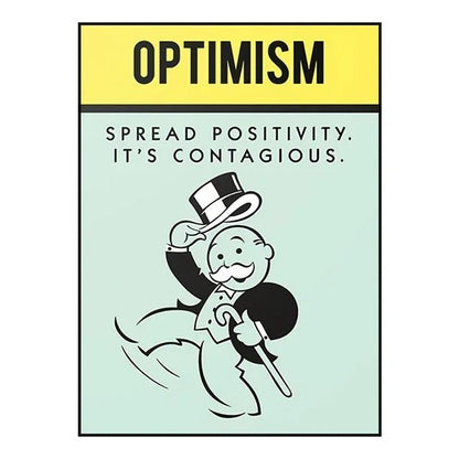 Monopoly Millionaire Money Canvas Decorative Painting Motivational Quote Art Poster Cartoon Figure Mural Home Wall Decor Picture - Avero