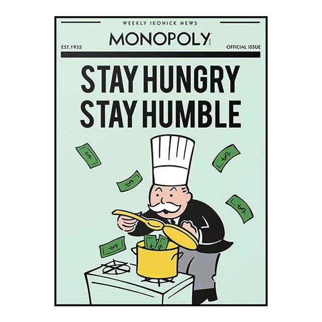 Monopoly Millionaire Money Canvas Decorative Painting Motivational Quote Art Poster Cartoon Figure Mural Home Wall Decor Picture - Avero
