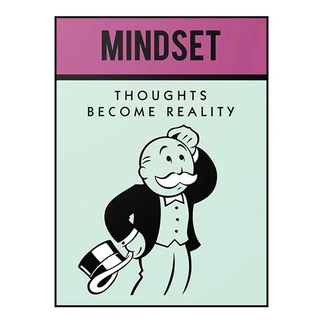 Monopoly Millionaire Money Canvas Decorative Painting Motivational Quote Art Poster Cartoon Figure Mural Home Wall Decor Picture - Avero