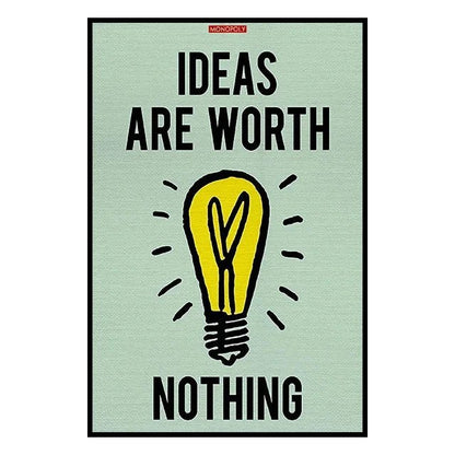 Monopoly Millionaire Money Canvas Decorative Painting Motivational Quote Art Poster Cartoon Figure Mural Home Wall Decor Picture - Avero
