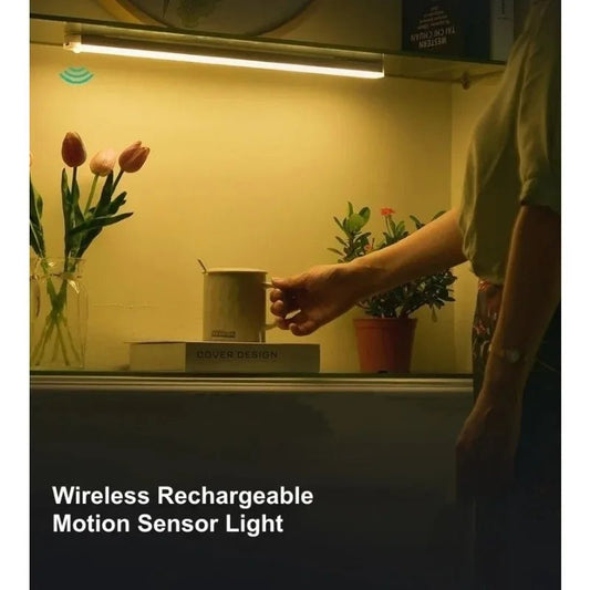 Motion Sensor Wireless LED Night Light TypeC Rechargeable Cabinet Wardrobe Lamp Backlight for Kitchen Staircase Bedroom Lighting - Avero