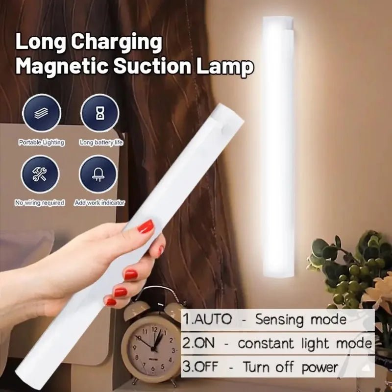 Motion Sensor Wireless LED Night Light TypeC Rechargeable Cabinet Wardrobe Lamp Backlight for Kitchen Staircase Bedroom Lighting - Avero