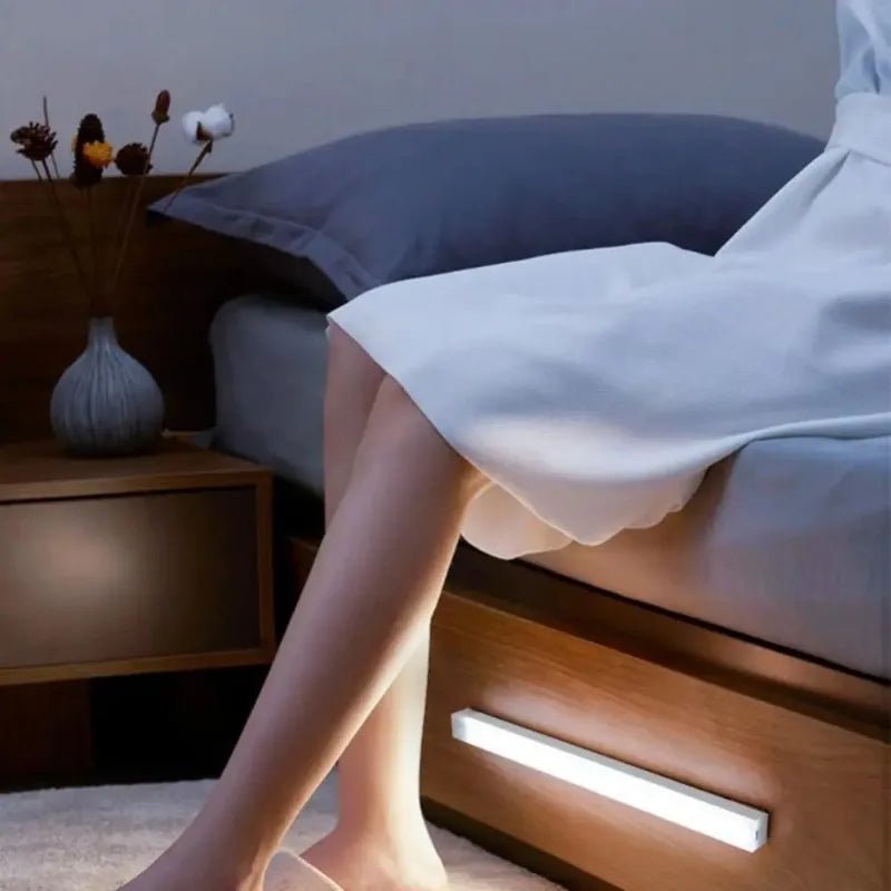 Motion Sensor Wireless LED Night Light TypeC Rechargeable Cabinet Wardrobe Lamp Backlight for Kitchen Staircase Bedroom Lighting - Avero