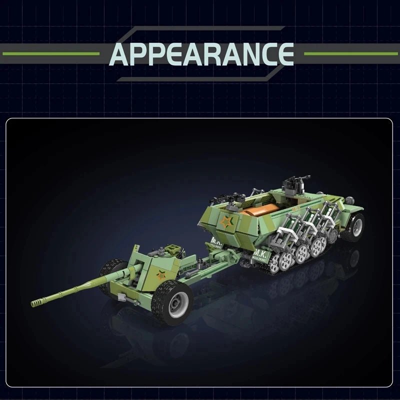 Mould King 20027 Military Remote Control Tank Building Block The Half Tracked Armored Vehicle Model Brick Toys For Kids Gifts - Avero