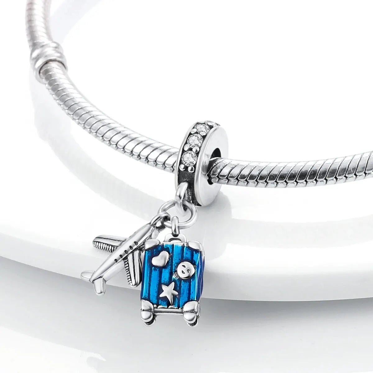 MULA 1PC Silver Plated Travel Sunflowers Four Leaf Lucky Clover Dangle Charms Fit 3MM Snake Chain Charm Bracelet DIY - Avero
