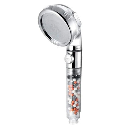 New 3 Functions High Pressure SPA Shower Head Water Saving Handheld Rainfall Bathroom Accessories Anion Filter Shower - Avero