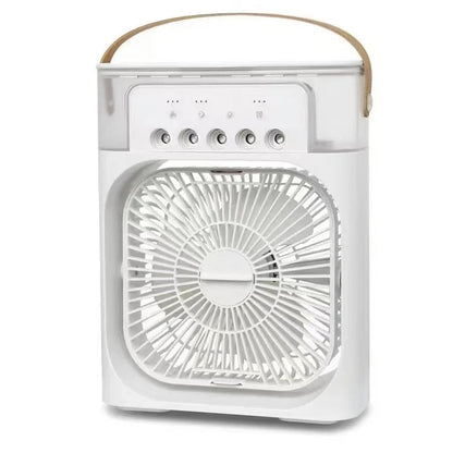 New 3 In 1 Fan AIr Conditioner Household Mini Air Cooler LED Night Light Portable Humidifier Air Adjustment Fan Office Home Fan - Avero