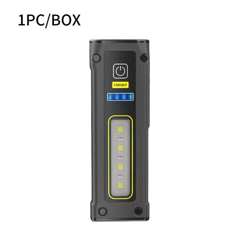 NEW Design Super Bright LED Source Work Lamp with Magnet Alarm SOS Key Chain Power Bank Waterproof Emergency Flashlight - Avero