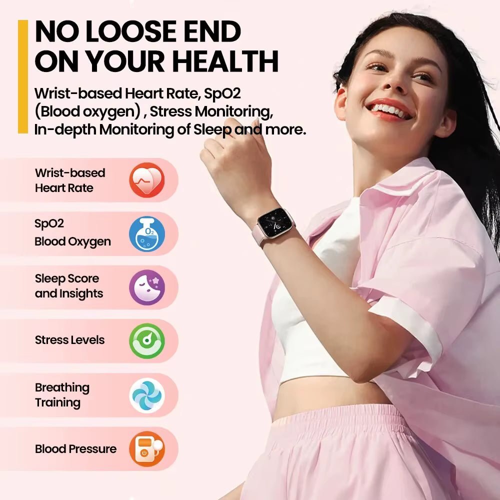 New GTS 3 Voice Calling Smart Watch Ultra - Big 2.03'' HD Screen 24H Health Monitor 100+ Sport Modes 200+ Watch Faces - Avero