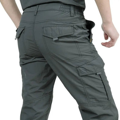 New Mens Tactical Pants Multiple Pocket Elasticity Military Urban Commuter Tacitcal Trousers Men Slim Fat Cargo Pant 5XL - Avero