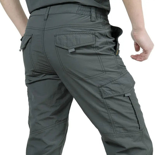 New Mens Tactical Pants Multiple Pocket Elasticity Military Urban Commuter Tacitcal Trousers Men Slim Fat Cargo Pant 5XL - Avero