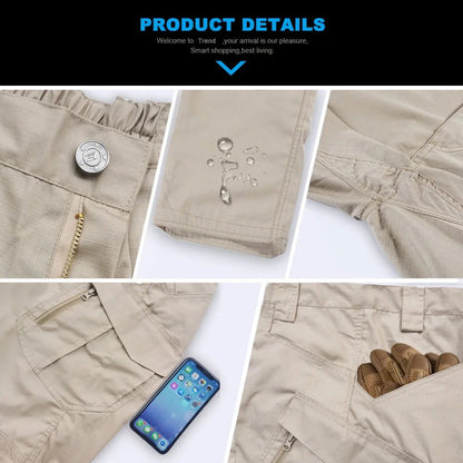 New Mens Tactical Pants Multiple Pocket Elasticity Military Urban Commuter Tacitcal Trousers Men Slim Fat Cargo Pant 5XL - Avero