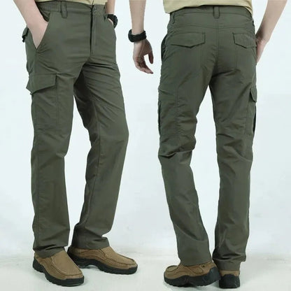 New Mens Tactical Pants Multiple Pocket Elasticity Military Urban Commuter Tacitcal Trousers Men Slim Fat Cargo Pant 5XL - Avero