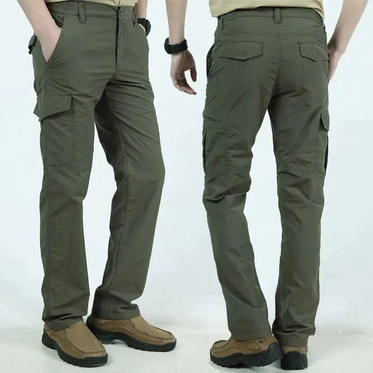 New Mens Tactical Pants Multiple Pocket Elasticity Military Urban Commuter Tacitcal Trousers Men Slim Fat Cargo Pant 5XL - Avero