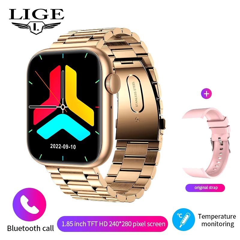 New Smart Watch 2025 Wireless Charging Smartwatch Bluetooth Calls Men Women Smartwatches Fitness Bracelet Custom Watch Face - Avero