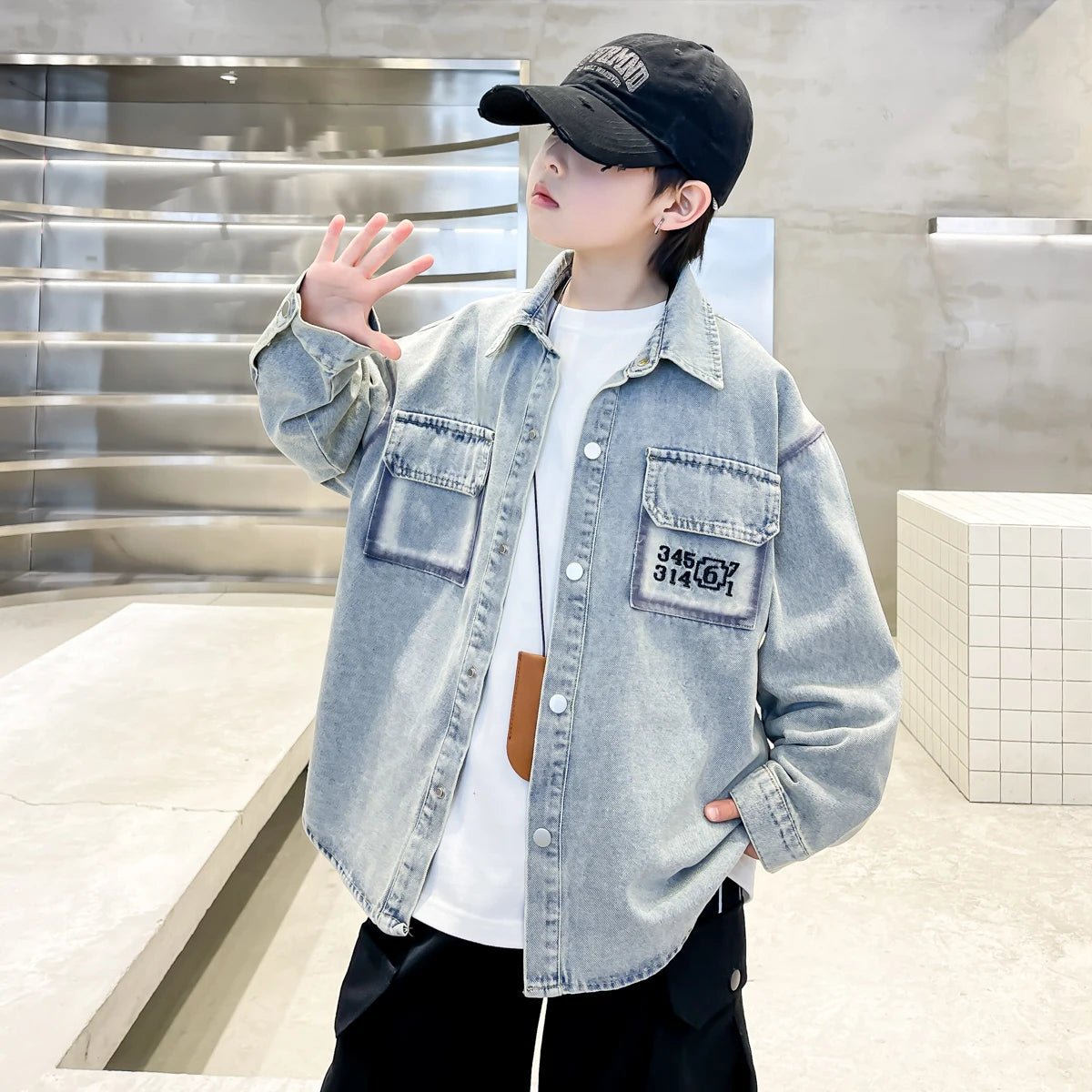 New Spring Autumn Kids Boys Denim Jacket Clothes Children Wear Casual Clothing Loose Style Jeans Coat 5 6 7 8 9 10 11 12 13 14 Y - Avero