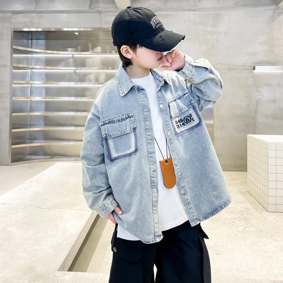New Spring Autumn Kids Boys Denim Jacket Clothes Children Wear Casual Clothing Loose Style Jeans Coat 5 6 7 8 9 10 11 12 13 14 Y - Avero