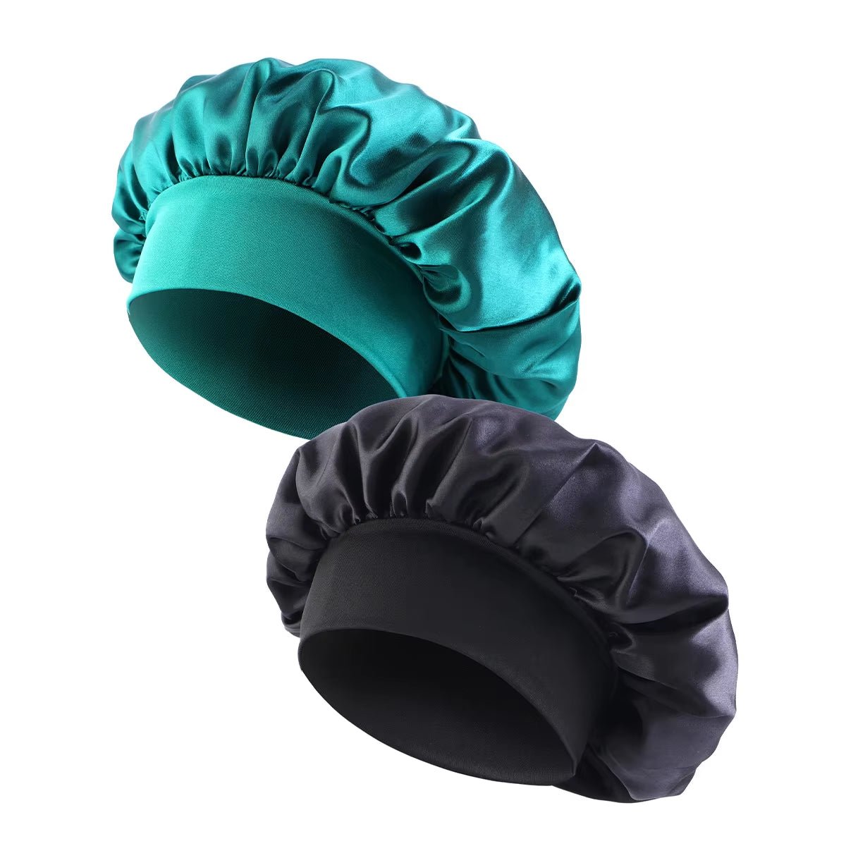 New Women'S Satin Solid Wide - Brimmed Sleeping Hat Unisex Head Wrap Elastic Band Cap Hair Care Bonnet Night Hat Bonnet De Nuit - Avero