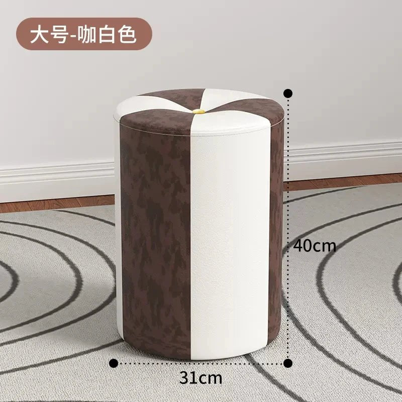 nordic Footrest Stool Hallway kitchen makeup living room vanity chair Wooden luxury home offer Interior items foot furniture - Avero