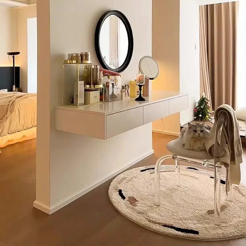 Nordic Luxury Modern Nordic Bedroom Originality Vanity Stools Cream Style Home Backrest Famous Transparent Dressing Furniture - Avero