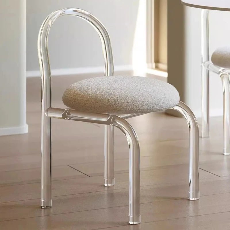 Nordic Luxury Modern Nordic Bedroom Originality Vanity Stools Cream Style Home Backrest Famous Transparent Dressing Furniture - Avero
