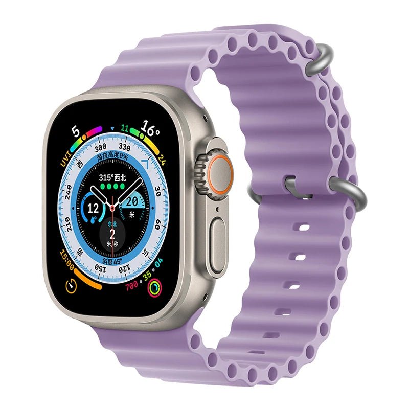 Ocean Strap for Apple Watch Ultra 2 Band 49mm 44mm 40mm 45mm 41mm 42mm 46mm 38mm Silicone Bracelet iWatch Series 10 9 SE 8 7 6 5 - Avero