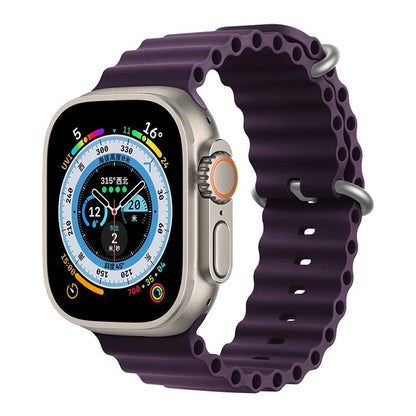 Ocean Strap for Apple Watch Ultra 2 Band 49mm 44mm 40mm 45mm 41mm 42mm 46mm 38mm Silicone Bracelet iWatch Series 10 9 SE 8 7 6 5 - Avero