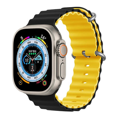 Ocean Strap for Apple Watch Ultra 2 Band 49mm 44mm 40mm 45mm 41mm 42mm 46mm 38mm Silicone Bracelet iWatch Series 10 9 SE 8 7 6 5 - Avero