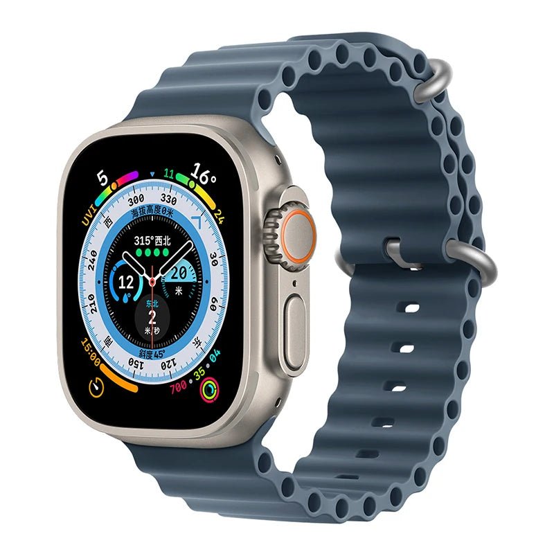 Ocean Strap for Apple Watch Ultra 2 Band 49mm 44mm 40mm 45mm 41mm 42mm 46mm 38mm Silicone Bracelet iWatch Series 10 9 SE 8 7 6 5 - Avero