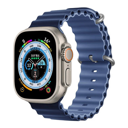 Ocean Strap for Apple Watch Ultra 2 Band 49mm 44mm 40mm 45mm 41mm 42mm 46mm 38mm Silicone Bracelet iWatch Series 10 9 SE 8 7 6 5 - Avero