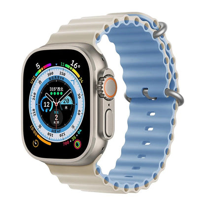 Ocean Strap for Apple Watch Ultra 2 Band 49mm 44mm 40mm 45mm 41mm 42mm 46mm 38mm Silicone Bracelet iWatch Series 10 9 SE 8 7 6 5 - Avero