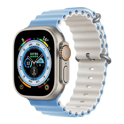 Ocean Strap for Apple Watch Ultra 2 Band 49mm 44mm 40mm 45mm 41mm 42mm 46mm 38mm Silicone Bracelet iWatch Series 10 9 SE 8 7 6 5 - Avero