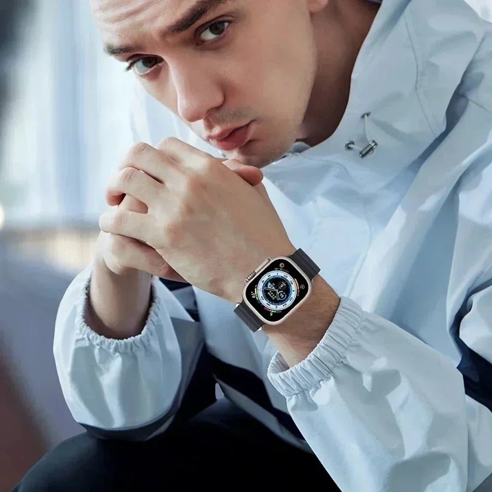 Ocean Strap for Apple Watch Ultra 2 Band 49mm 44mm 40mm 45mm 41mm 42mm 46mm 38mm Silicone Bracelet iWatch Series 10 9 SE 8 7 6 5 - Avero