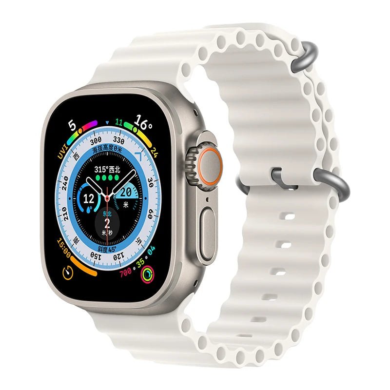 Ocean Strap for Apple Watch Ultra 2 Band 49mm 44mm 40mm 45mm 41mm 42mm 46mm 38mm Silicone Bracelet iWatch Series 10 9 SE 8 7 6 5 - Avero
