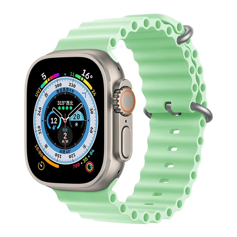 Ocean Strap for Apple Watch Ultra 2 Band 49mm 44mm 40mm 45mm 41mm 42mm 46mm 38mm Silicone Bracelet iWatch Series 10 9 SE 8 7 6 5 - Avero