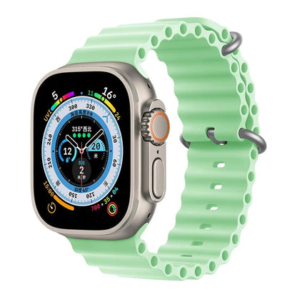 Ocean Strap for Apple Watch Ultra 2 Band 49mm 44mm 40mm 45mm 41mm 42mm 46mm 38mm Silicone Bracelet iWatch Series 10 9 SE 8 7 6 5 - Avero